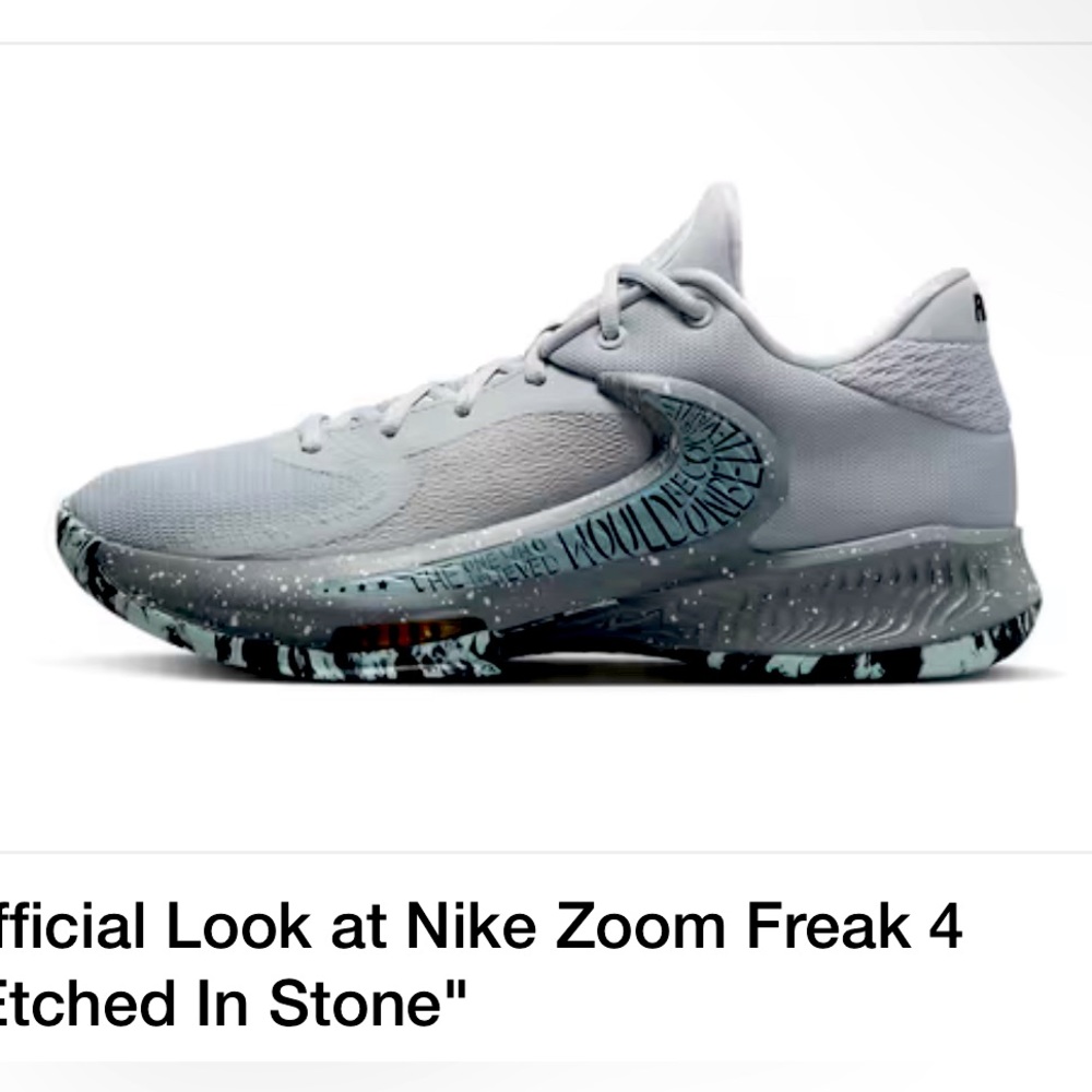 Men’s NIKE Zoom 4 “Etched in Stone” Gym Shoes